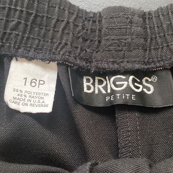 NWT Briggs of NY Career Dress Black Pants with Elastic Waistband Size 16P short - Picture 6 of 8